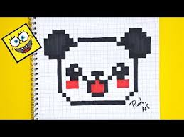 Pixel Art Comment Dessiner Un Panda Kawaii Pas A Pas Youtube Pixel Art Pixel Art Pattern Pix Art