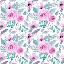 Purple Flower Watercolor Seamless Pattern In 2020 Floral Watercolor Background Watercolor Flowers Purple Flowers Fabric