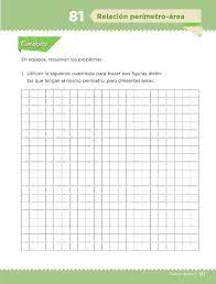 Matematicas de sexto pags 103 y 104 2019. Relacion Perimetro Area Bloque Iv Leccion 81 Apoyo Primaria