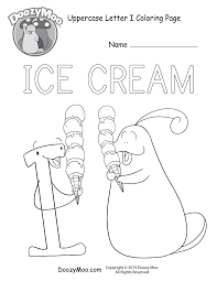 cute uppercase letter i coloring page free printable doozy moo