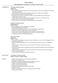 texture artist resume samples velvet jobs