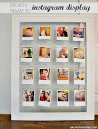 What to do with broken frames? Broken Frame To Instagram Display Balancing Home Instagram Display Creative Diy Wall Art Diy Wall Art