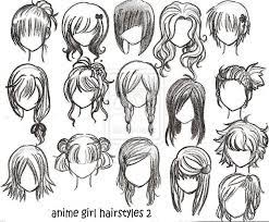 Cara Menggambar Manga Hair Sketsa Menggambar Gadis Gambar Keren
