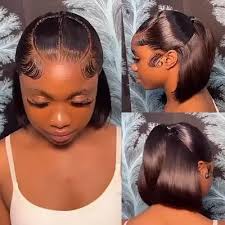 Twist Hairstyles with Designs in The Front
