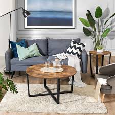 Massive couchtische aus altem holz altholzdesign. Vasagle Couchtisch Rund Mit Eisengestell 88 X Real De
