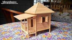 With tiny teen doll clothes hangers. Kembali Selepas Setahun Haha Kali Ini Nak Cuba Kelainan Sikit Buat Rumah Guna Batang Aiskrim Popsicle Stick Houses Popsicle Stick Crafts House Popsicle House