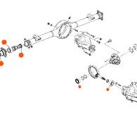 Isuzu D-Max Rear Differential Rebuild Kit with Axle Bearings & Seals -  8979448390