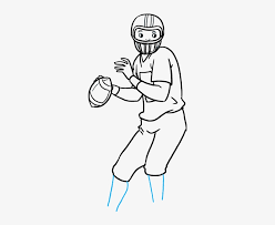 Erase lines inside the pentagons. How To Draw Football Player Football Player Drawing Transparent Png 680x678 Free Download On Nicepng