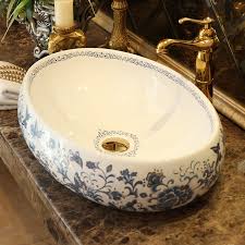 oval ceramic counter top wash basin