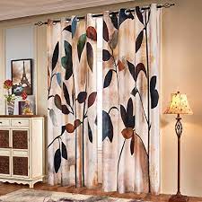 See more ideas about window valance, valance, window treatments. Subrtex Printed Curtains Blackout For Bedroom Living Room Kids Room Dining Room Valance Colorful Window Drapes 2 Panel Set 52 X 63 Brown Buy Online In United Arab Emirates At Desertcart Ae Productid