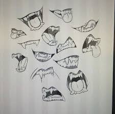 How to draw anime lips tools i use: Really Sharp Canines With Teeth Mouths Art Reference Mouth Drawing Drawing Tutorial