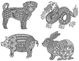 We hope you enjoy our online coloring books! 12 Animals Of The Chinese Zodiac New Year Coloring Pages By Pamela Kennedy