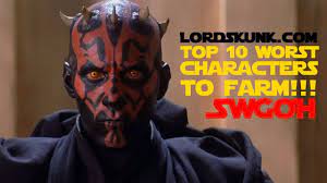 Top 10 Worst Swgoh Characters To Farm Star Wars Galaxy Of Heroes Star Wars Hero Galaxy