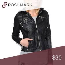 Jou Jou Faux Leather Moto Jacket This Is A Faux Leather Jacket By Jou Jou That Is In Great Condition With All Workin Ladies Tops Fashion Fashion Fashion Design