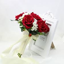 See more ideas about wedding bouquets, wedding flowers, bridal bouquet. Usd 11 88 Bride Simulation Hand Bouquet Wedding Gift Red And White Roses Bridesmaid Forest Travel Shooting Small Fresh Wedding Photography Props Flowers Wholesale From China Online Shopping Buy Asian Products