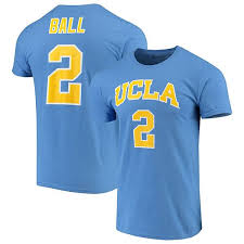 Lonzo ball dribbles the ball between his legs during an ncaa basketball game between the stanford cardinal and the ucla bruins on january 08 at pauley pavilion in los angeles, ca. Men S Original Retro Brand Lonzo Ball Blue Ucla Bruins Alumni Basketball Jersey T Shirt