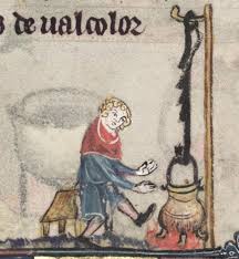 A Cook From The Romance Of Alexander 1338 1344 Medieval Art Medieval Furniture Medieval