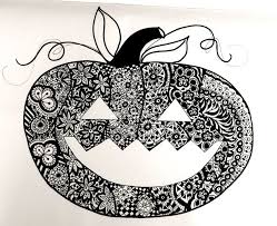 My Happy Obsessions Tangle Patterns Art Lessons Halloween Art