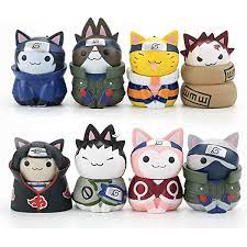 FSDADSA 8 Stück Anime Naruto Figuren Kawaii Q Version Modle Naruto Katze  Actionfiguren Cartoon Modell Kinder Geschenk Spielzeug Anzug: Amazon.de:  Spielzeug