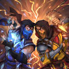 You can set it as lockscreen or wallpaper of windows 10 pc, android or iphone mobile or mac book background image Sub Zero Vs Scorpion Mk 11 Fan Art Mortalkombat