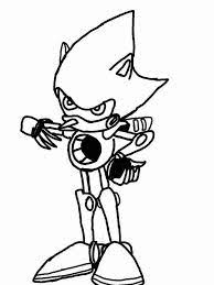 He is colored in blue with red boots. Metal Sonic Coloring In Printable Pages Miles Prower Better Known By His Nickname Tails Is Coloring Pages Hedgehog Colors Coloring For Kids