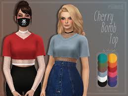 Why not check out some mods? The Sims Resource Trillyke Cherry Bomb Top Accessory Fishnet Top