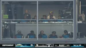 Tom Brady is in the coaches booth tonight.