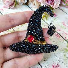 Witch Hat Brooch Halloween Decoration For Clothes Witch Jewelry For Women Hat Brooch Witch Jewelry Fancy Accessories