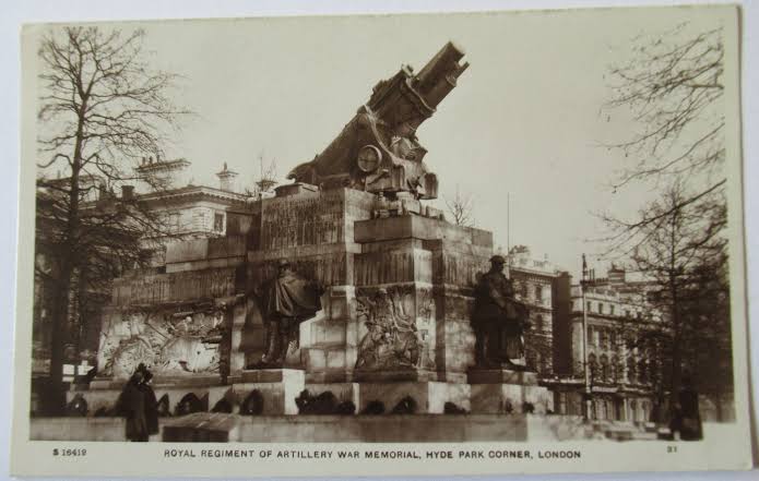 Royal Artillery War Memorial Postcard – Tales from the Supply Depot