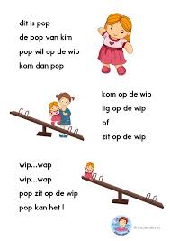 Pop Op De Wip Verhaaltje Voor Kleuters Die Beginnen Te Lezen Avi Start Kleuteridee Nl School Reading School Activities Kids School