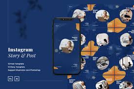Download Elegant Company Puzzle Instagram Post Story In Social Media Templates On Yellow Images Creative Store PSD Mockup Templates