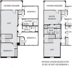 Cordell Catalina 2 Story 4 Bedrooms Plus Loft 2 5 Baths 2 Bay Garage Plus Storage Master Bedroom Downstairs With Option F Floor Plans Dream Floors Lennar