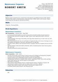 Maybe you would like to learn more about one of these? Maintenance Carpenter Resume Samples Qwikresume