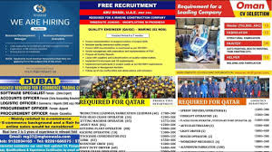 I want to work in dubai. Free Recruitment For Abu Dhabi Dubai Oman Qatar Good Salary Free Accommodation Medical Transport Youtube