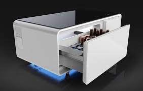 This Smart Coffee Table Has A Speaker System And A Refrigerator Ide Dekorasi Rumah Dekorasi Rumah Rumah
