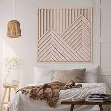 Maybe you would like to learn more about one of these? Amazon Com Other Furniture Mountain Wood Wall Art Modern Wooden Wall Art Large Geometric Wood Wall Hanging Home Kitchen
