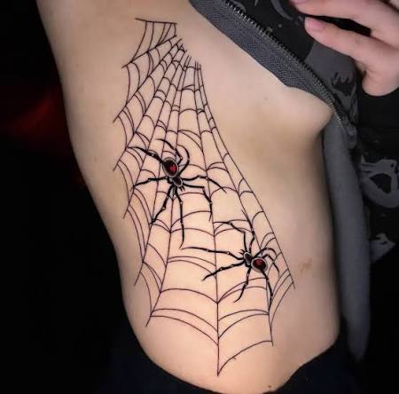Spider web on the ribs for Miranda! 🕷️❤️🕸️ Happy spooky season, y'all 👻✨ I'm running discounted rates all month long on Halloween flash and spooky-themed tattoos! 🎃 Since the last event was