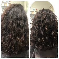 Before And After Of My Ouidad Haircut My Hair Is So Soft Ouidad Haircut Long Hair Perm Curly Hair Styles