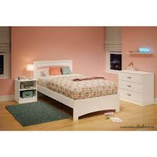 Bed frames keep the mattress lifted off the ground, where it can remain clean and dry. 39 Inches South Shore Furniture Lily Rose Twin Bed Set White Wash