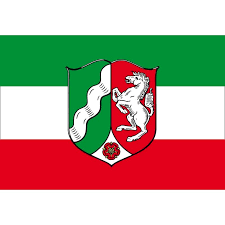Erstellt am 12 märz 2009. Stock Flagge Nordrhein Westfalen Mit Wappen Premiumqualitat 9 95