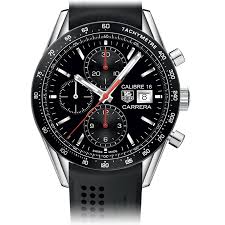 Tag Heuer Carrera Calibre 16 Automatic Chronograph 41 Mm Carrera 100m Calibre 16 Automatic Chronograph 41mm Black Rubber Bracelet Tag Heuer Tag Heuer Carrera Chronograph Tag Heuer Carrera Watches For Men