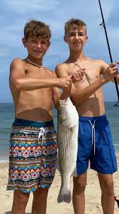 Chase Evanofski and Abe Hobson-Tomascik decided to try a li title surf  fishing while they were down