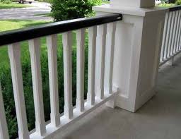 Stair rails on decks should be between 34 inches and 38 inches high, measured vertically from the nose of the tread to the top of the rail. Victorian Porch Wood Post Turning And Railing Products Ontario Gta Toronto Verandah Balustrade Baluster Spindl Victorian Porch Porch Wood Porch Railing