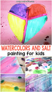 This is probably the easiest and most common watercolor technique for kids to try and can easily be done by younger kids. Painting With Watercolors And Salt Easy Peasy And Fun