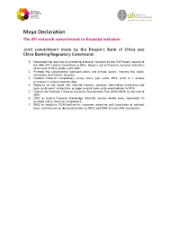 1 fuxingmen nei dajie, 100818 пекин, китайская. Maya Declaration Joint Commitment Made By People S Bank Of China And China Banking Regulatory Commission Alliance For Financial Inclusion