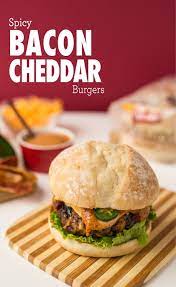 Spicy Bacon Cheddar Burger Recipe Recipe Cheddar Burger Bacon Cheddar Burgers Recipe Burger Recipes