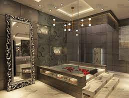 Interior design firm robson rak embraced the small size and lack of light in this powder room by making it feel snug and intimate with black tiles, mood lighting, and dark cabinets under the smoky. Five Trends In Luxury Bathroom