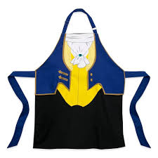 Cook Up Magic At Home With Character Themed Aprons And Accessories From Shopdisney Belle and beast illustrations in golden inks. character themed aprons