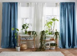 Drapery tracks, ripple fold style. We Paired Ikea Vidga White Single Track Rails And Long Wall Brackets To Mix Sheer And Blue Semi Sh Curtains With Blinds Living Room Blinds White Sheer Curtains