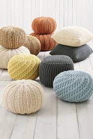 knitted pods by next home pufe de croche decoracao de croche puf de trico